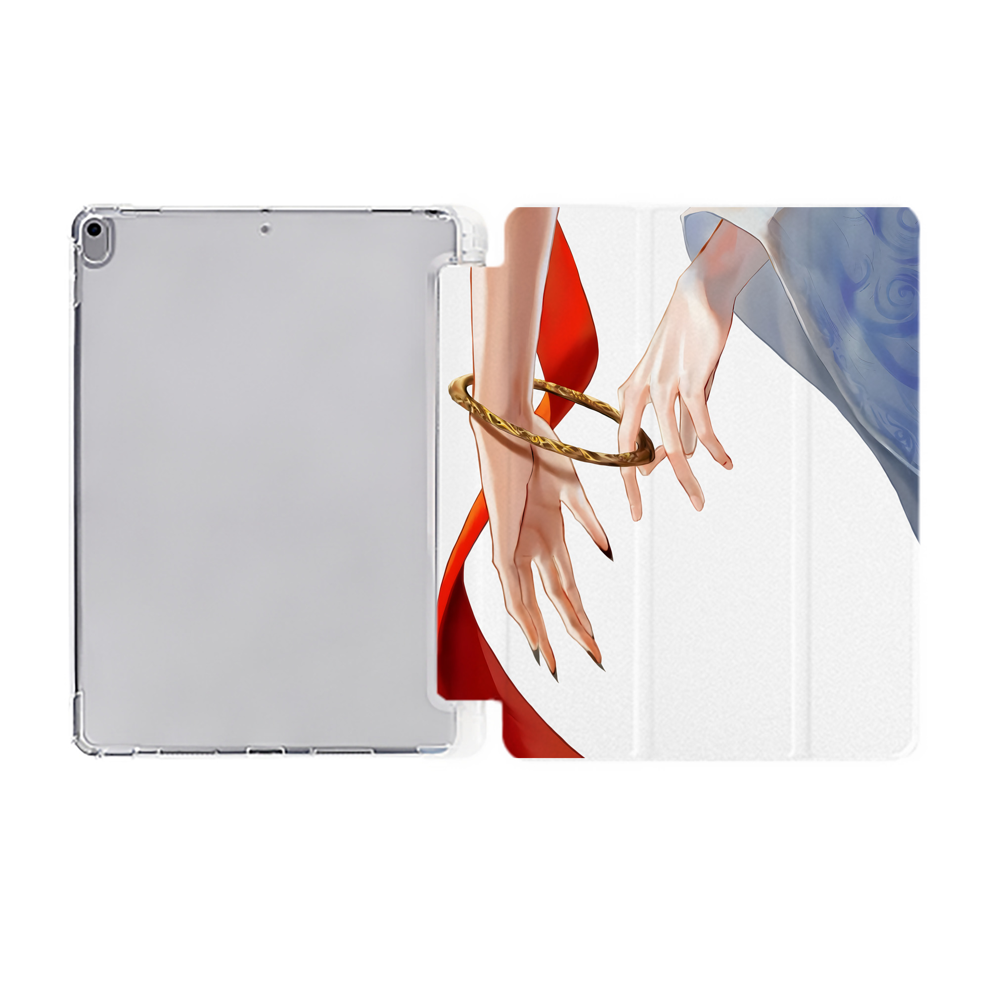 （画像用） Ne Zha 2 ナタ 魔童の大暴れ IPad ケース ペン収納付き 三つ折りスタンド PUレザー×シリコン 対応機種9.5/10.5/10.9インチ